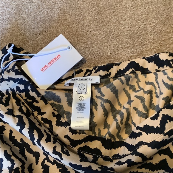 Good American Zebra Bias Midi Pencil Skirt Size 3/L - Picture 7 of 7